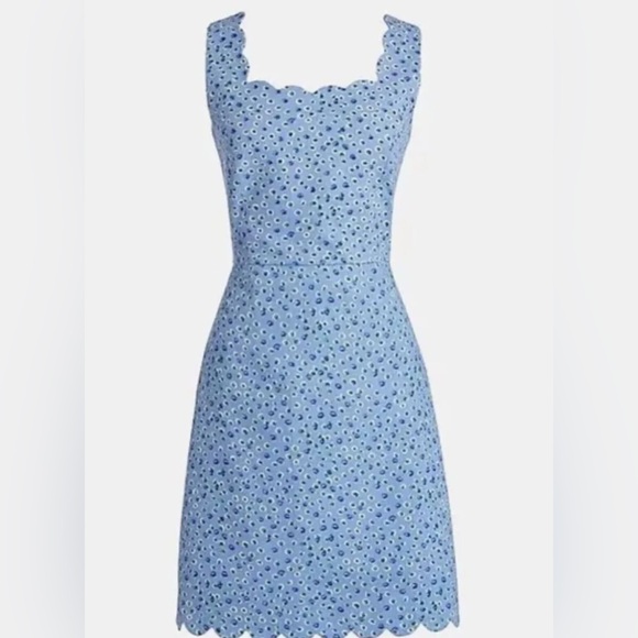 J. Crew Scalloped Floral Sheath Dress - Picture 2 of 5